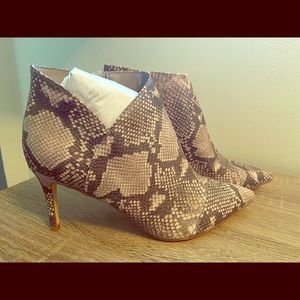New Fergie Snakeskin booties